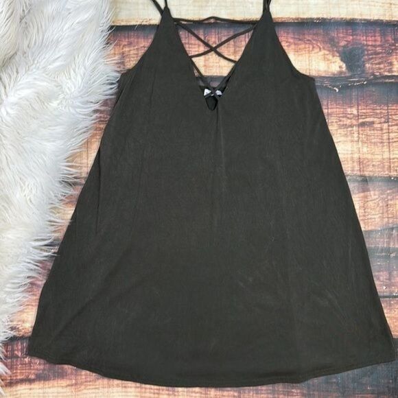 Dainty Hooligan Strappy Front Grey Dress - Picture 3 of 6